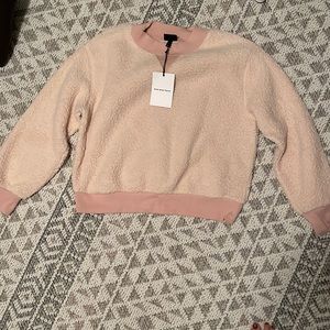 Cream Sherpa pullover NWT